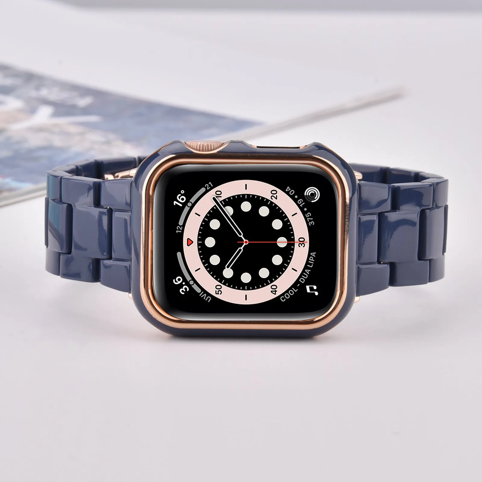 Resin Band with Bumper Case for Apple Watch 40mm & 44mm