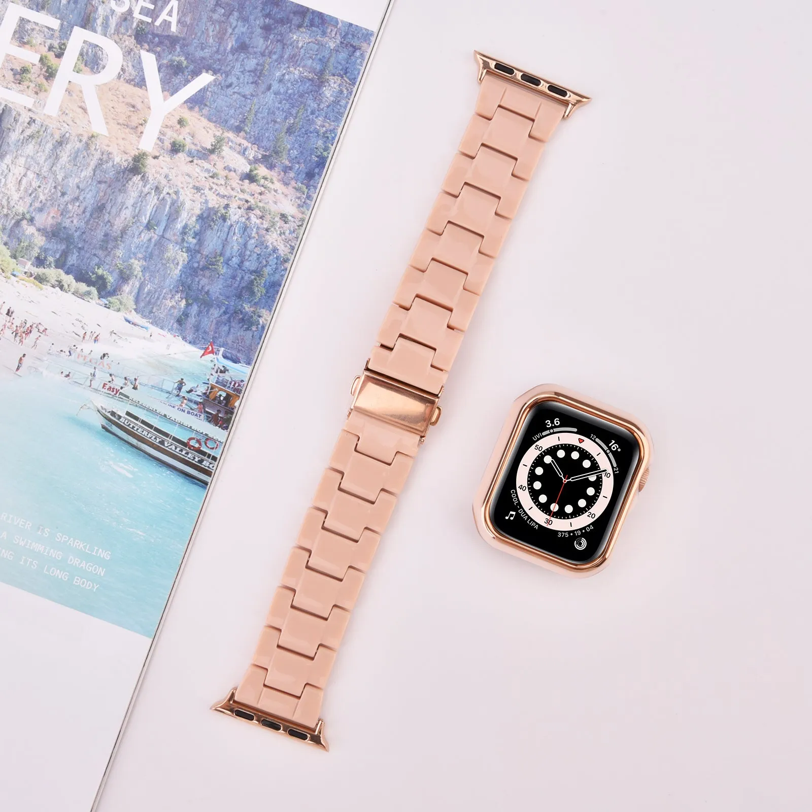 Resin Band with Bumper Case for Apple Watch 40mm & 44mm