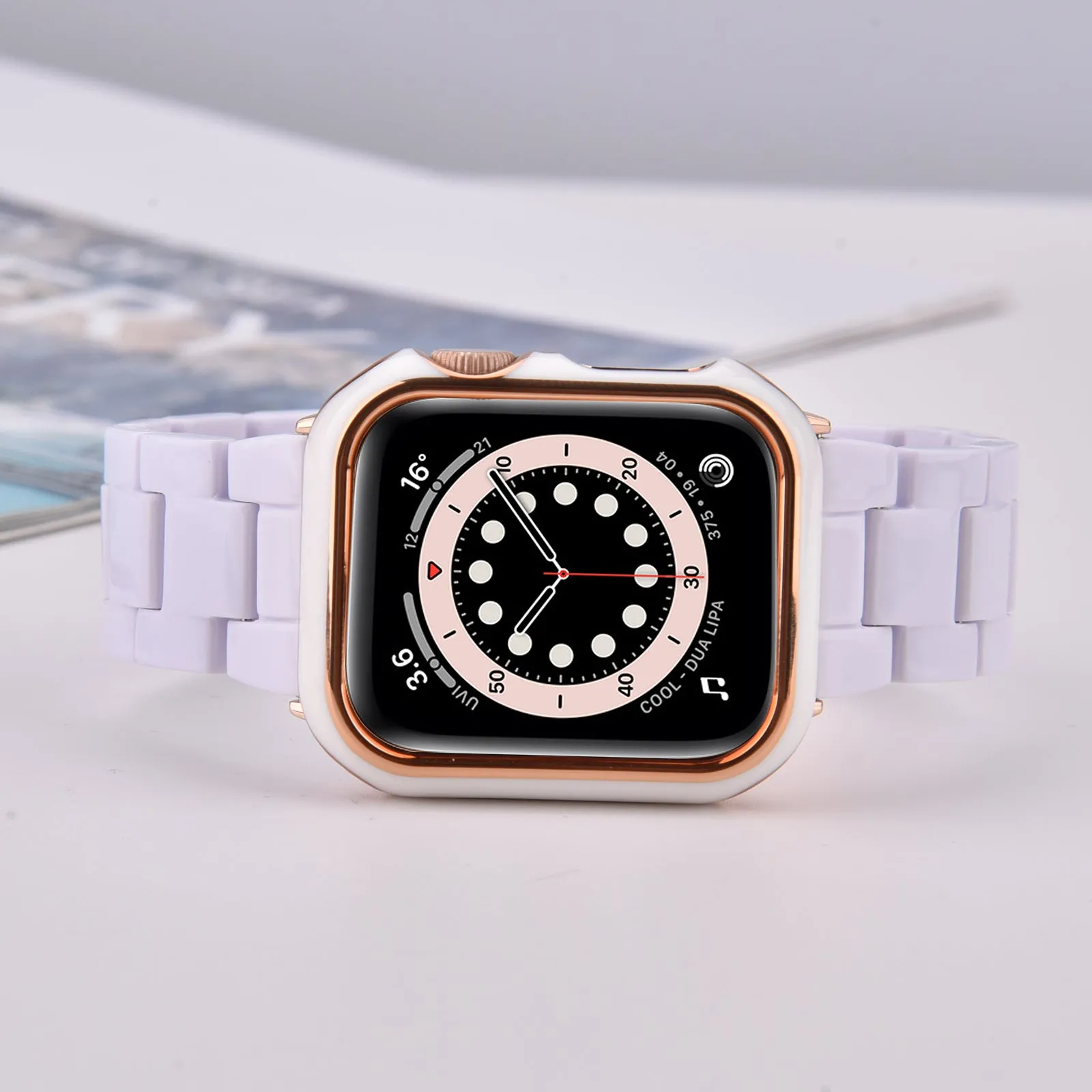 Resin Band with Bumper Case for Apple Watch 40mm & 44mm