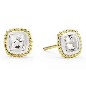 Rittenhouse Two-Tone White Topaz Stud Earrings