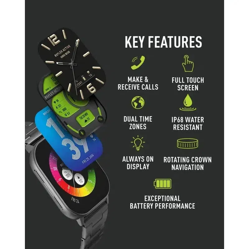 Series 29 Reflex Active Amoled Titanium Bracelet Smart Calling Watch