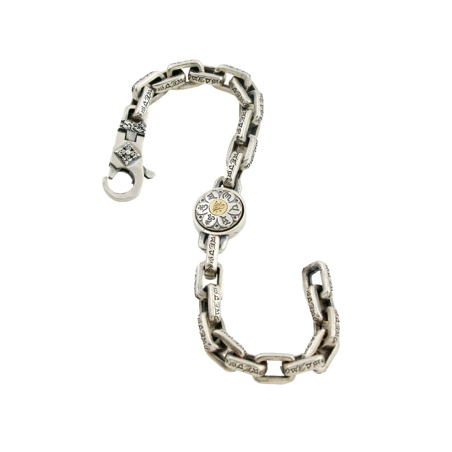 Silver x Brass Spinner Chain Bracelet