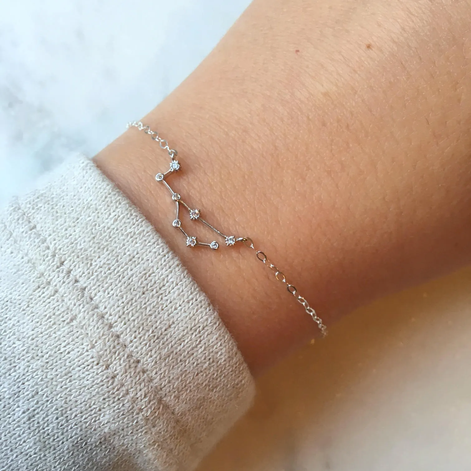 Silver Zodiac Bracelet - Choose Sign