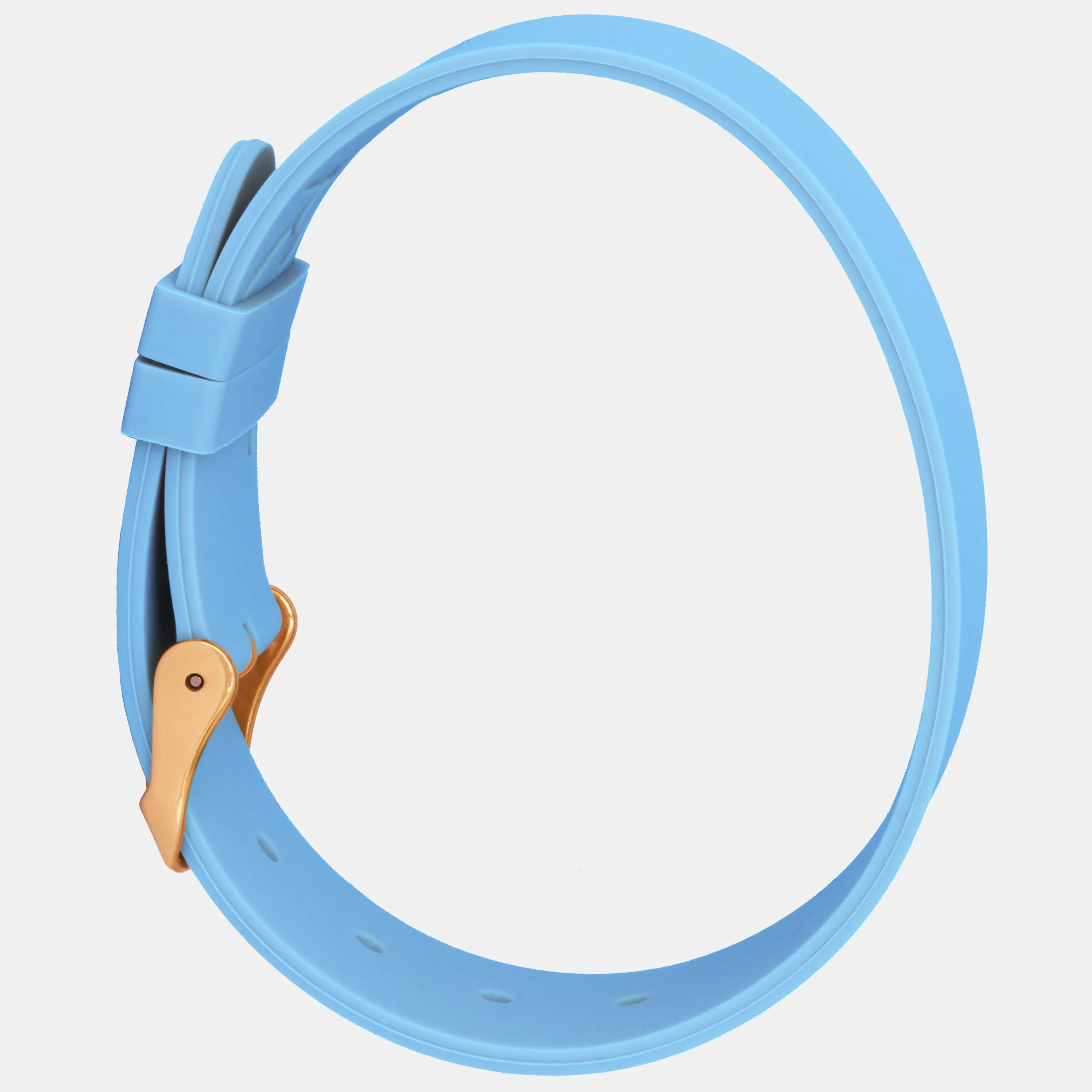 Sky Silicone Strap - Rose Gold Buckle