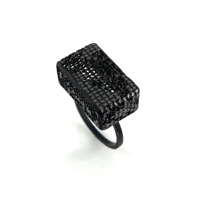 Small Mesh Rectangle Cube Ring