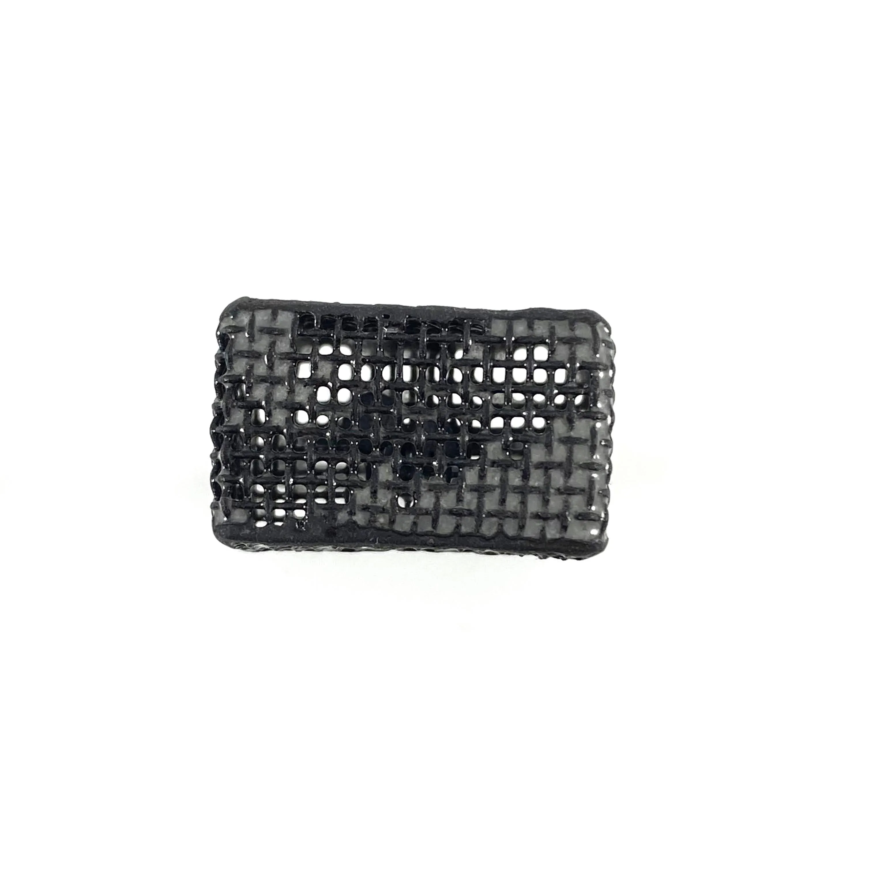 Small Mesh Rectangle Cube Ring