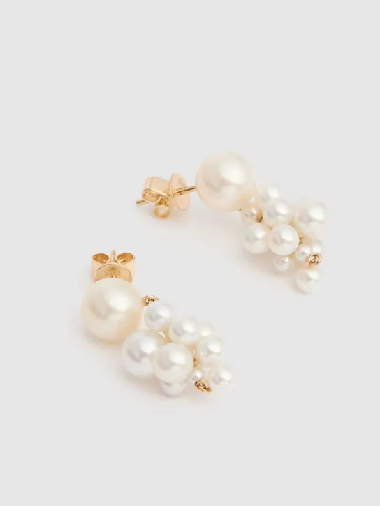 Sophie Bille Brahe   14kt &amp; Pearl Botticelli earrings 