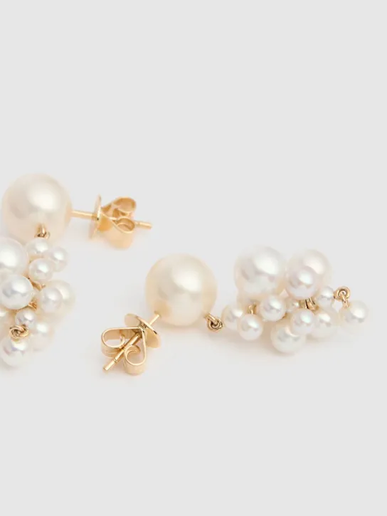 Sophie Bille Brahe   14kt &amp; Pearl Botticelli earrings 