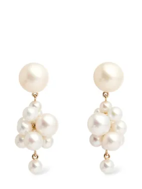 Sophie Bille Brahe   14kt &amp; Pearl Botticelli earrings 