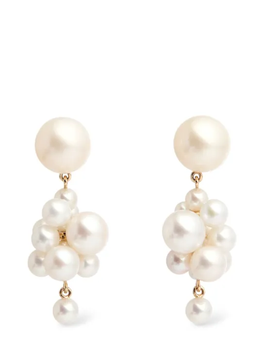 Sophie Bille Brahe   14kt &amp; Pearl Botticelli earrings 