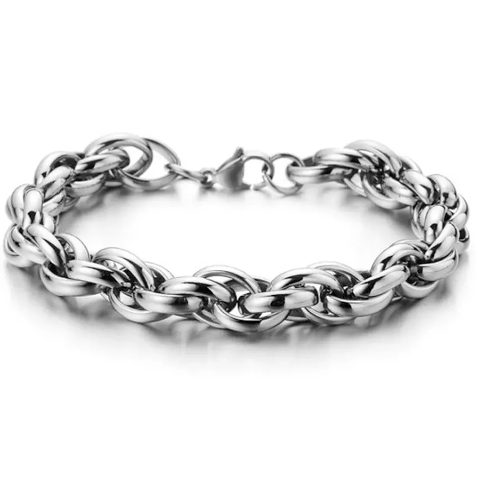 Stainless Steel 11mm Retro Chain Bracelet