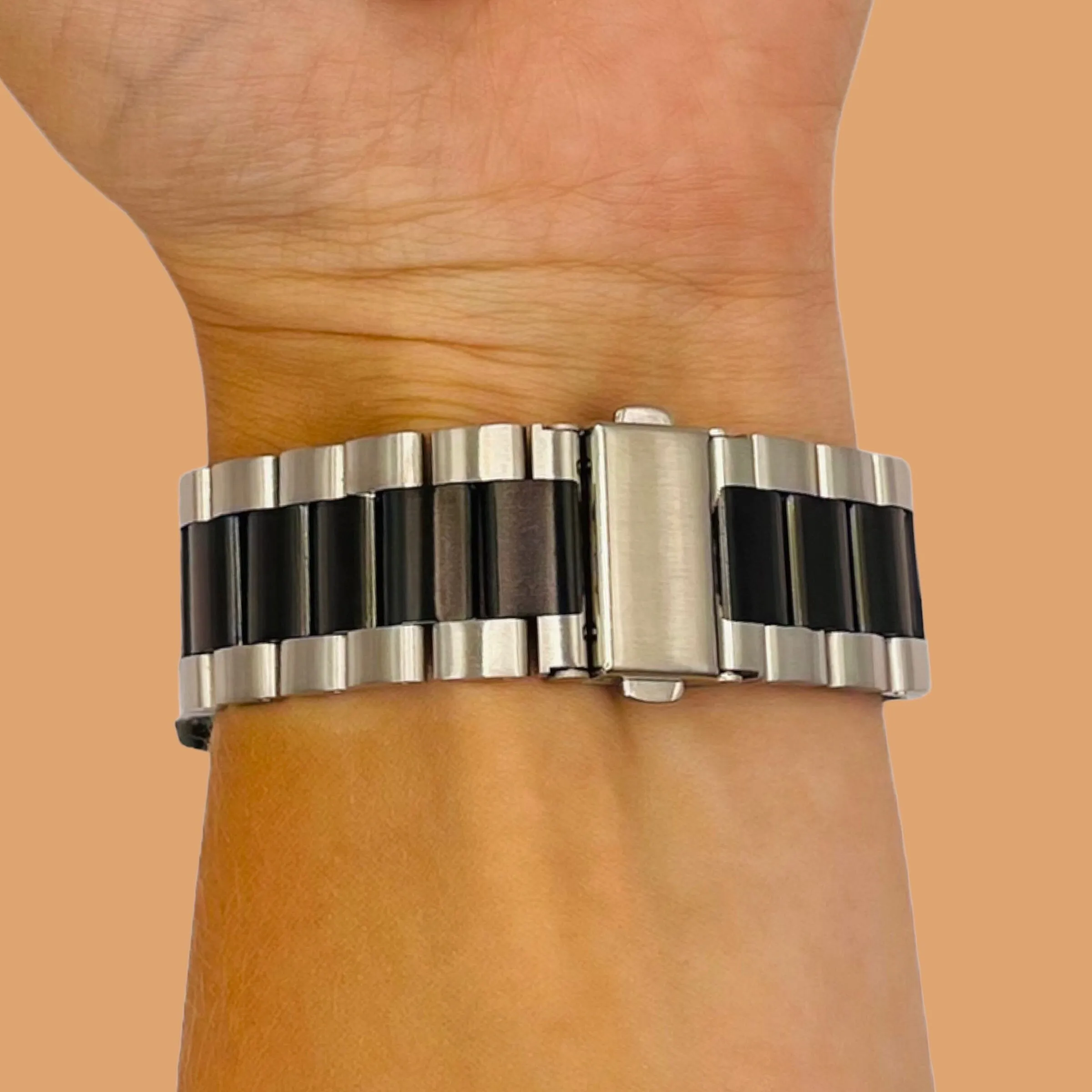 Stainless Steel Link Watch Strap Compatible with the Misfit Command, Vapor & Vapor 2