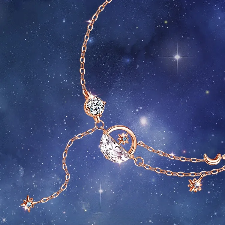 Star Ocean with Zircon Silver Bracelet for Women