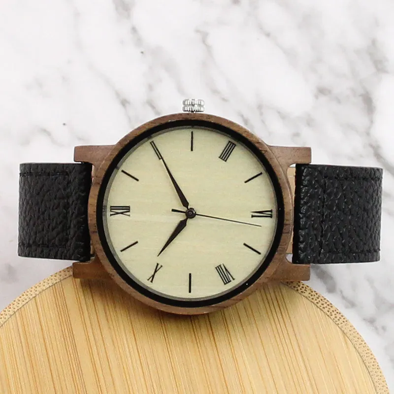 Starlight Wood Watch | Walnut Leather