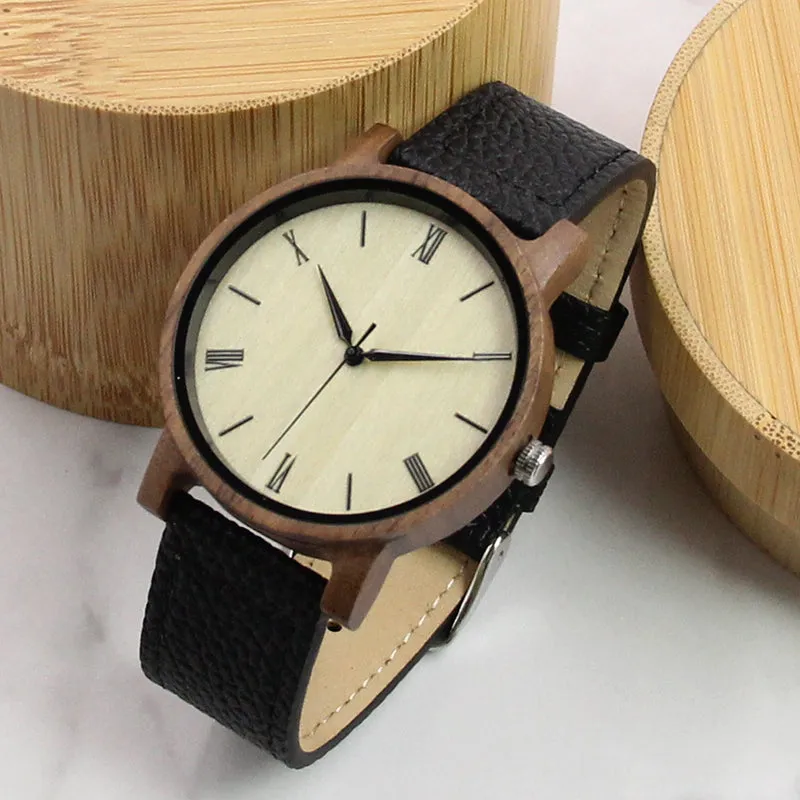 Starlight Wood Watch | Walnut Leather