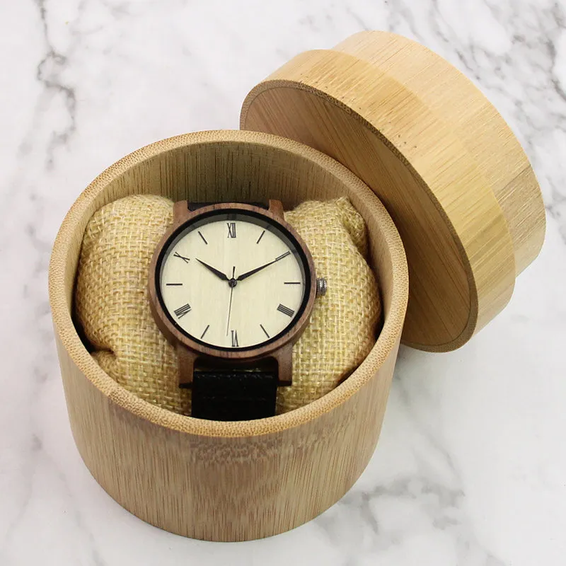 Starlight Wood Watch | Walnut Leather