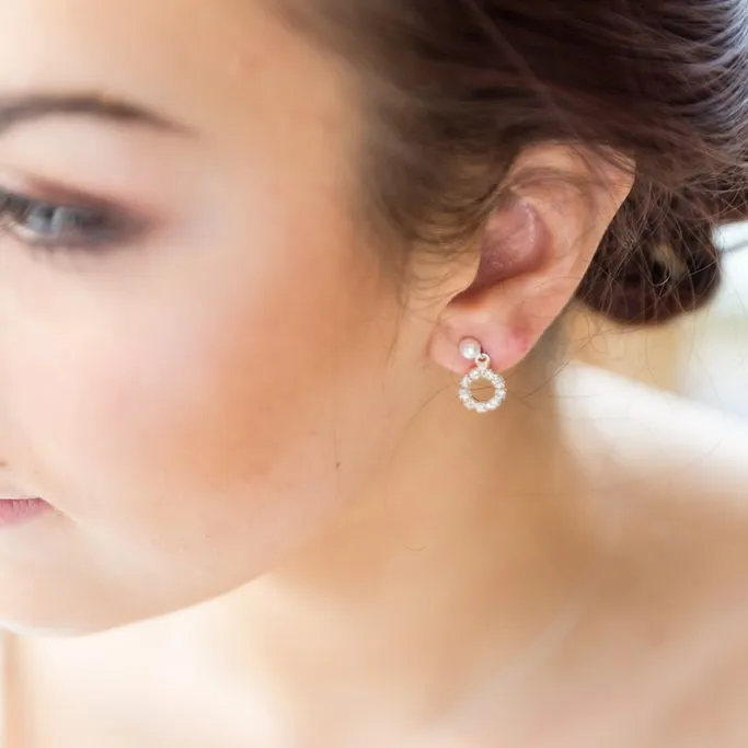 Stella Vintage Bridal Halo Earrings