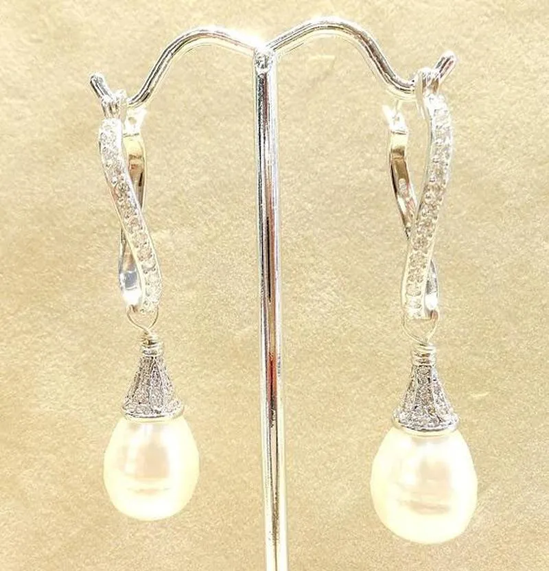 Sterling Silver pearl drop earring