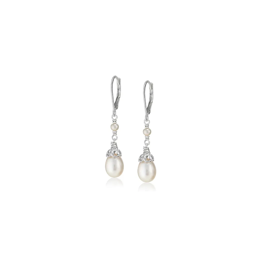 Sterling Silver Pearl Drop Earrings