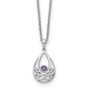 Sterling Silver White Ice Amethyst Necklace