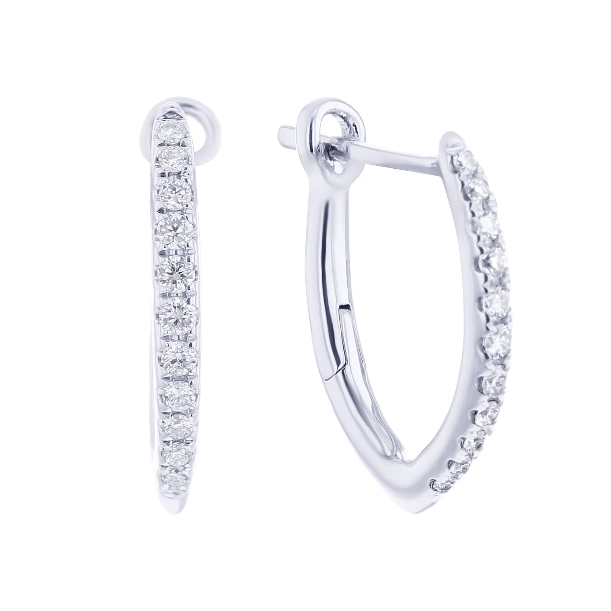 Stila Pointed Diamond Hoop Earring