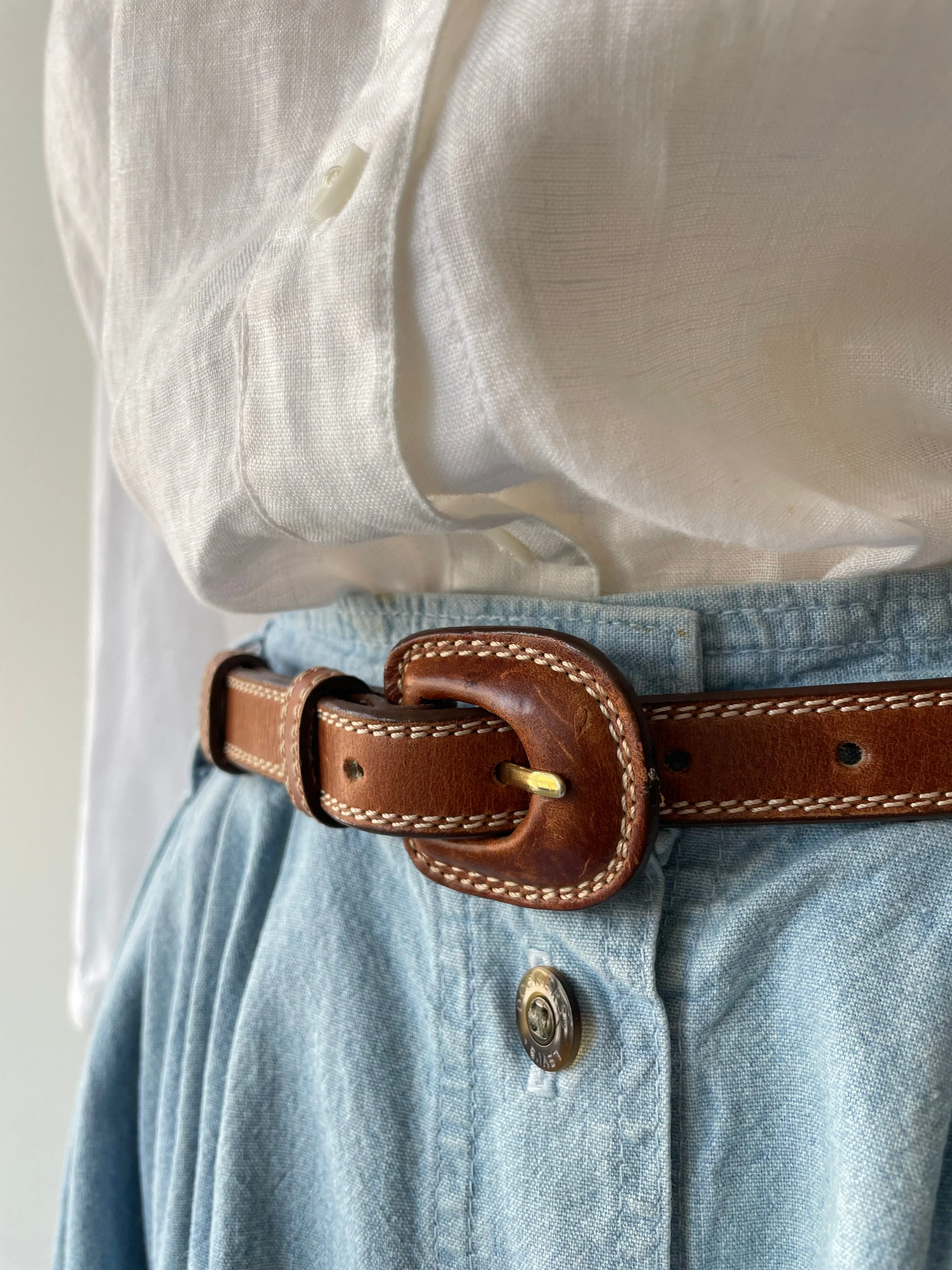 Stitched Leather Belt