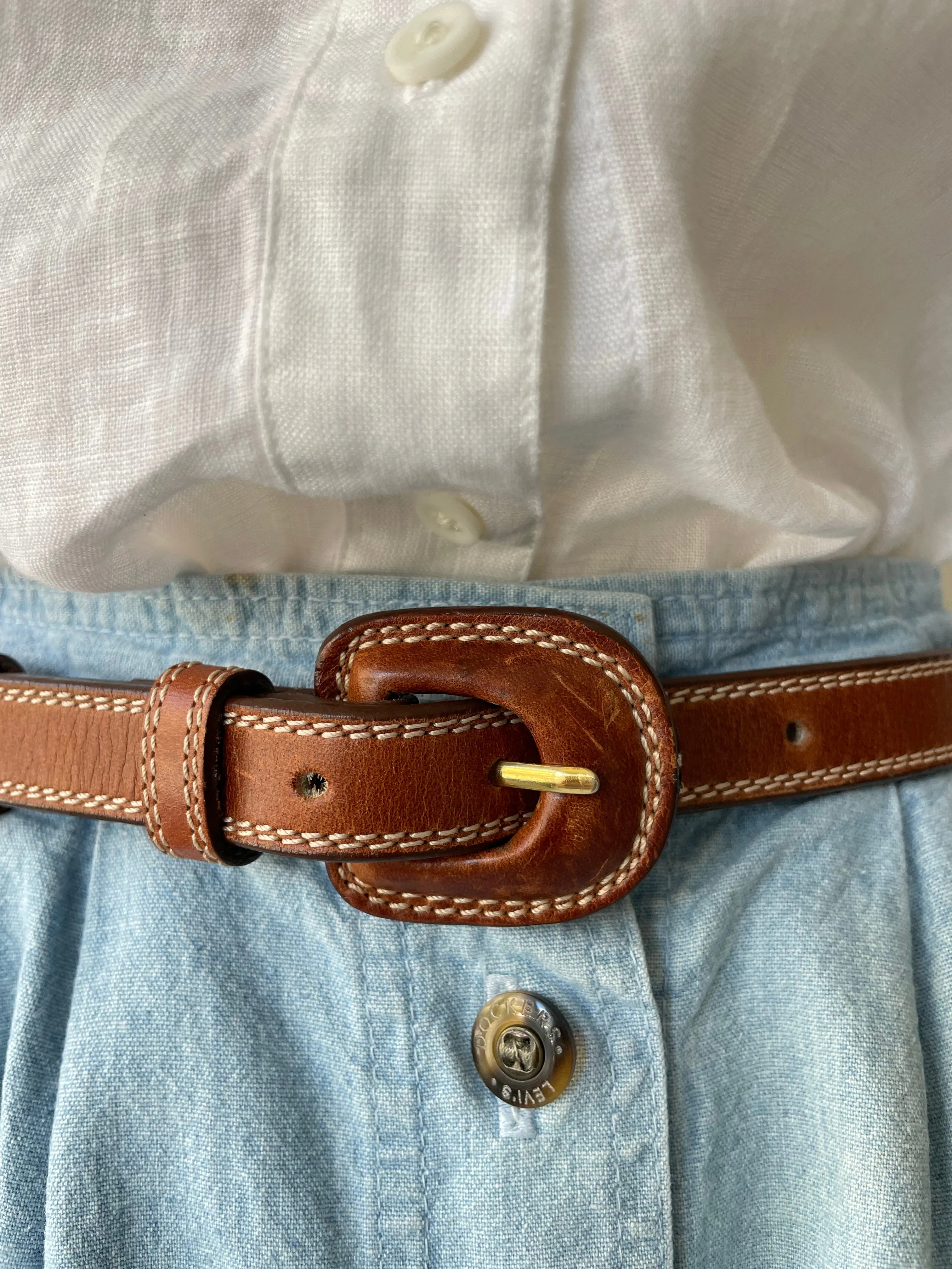 Stitched Leather Belt