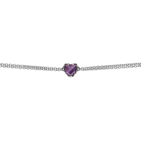 Stolen Girlfriends Club Love Claw Bracelet - Sterling Silver & Dark Amethyst