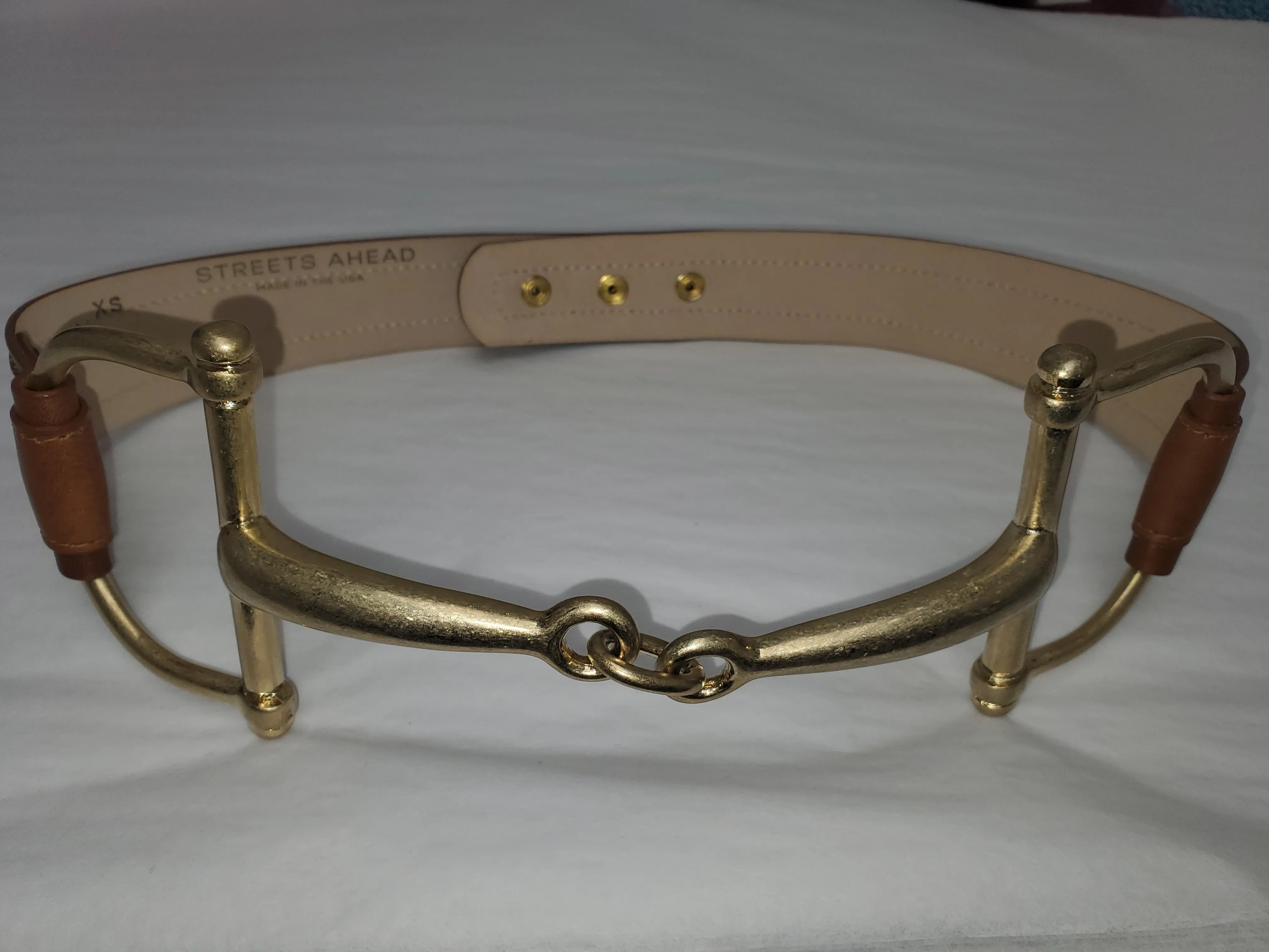 Streets Ahead Large Gold Equestrian Belt