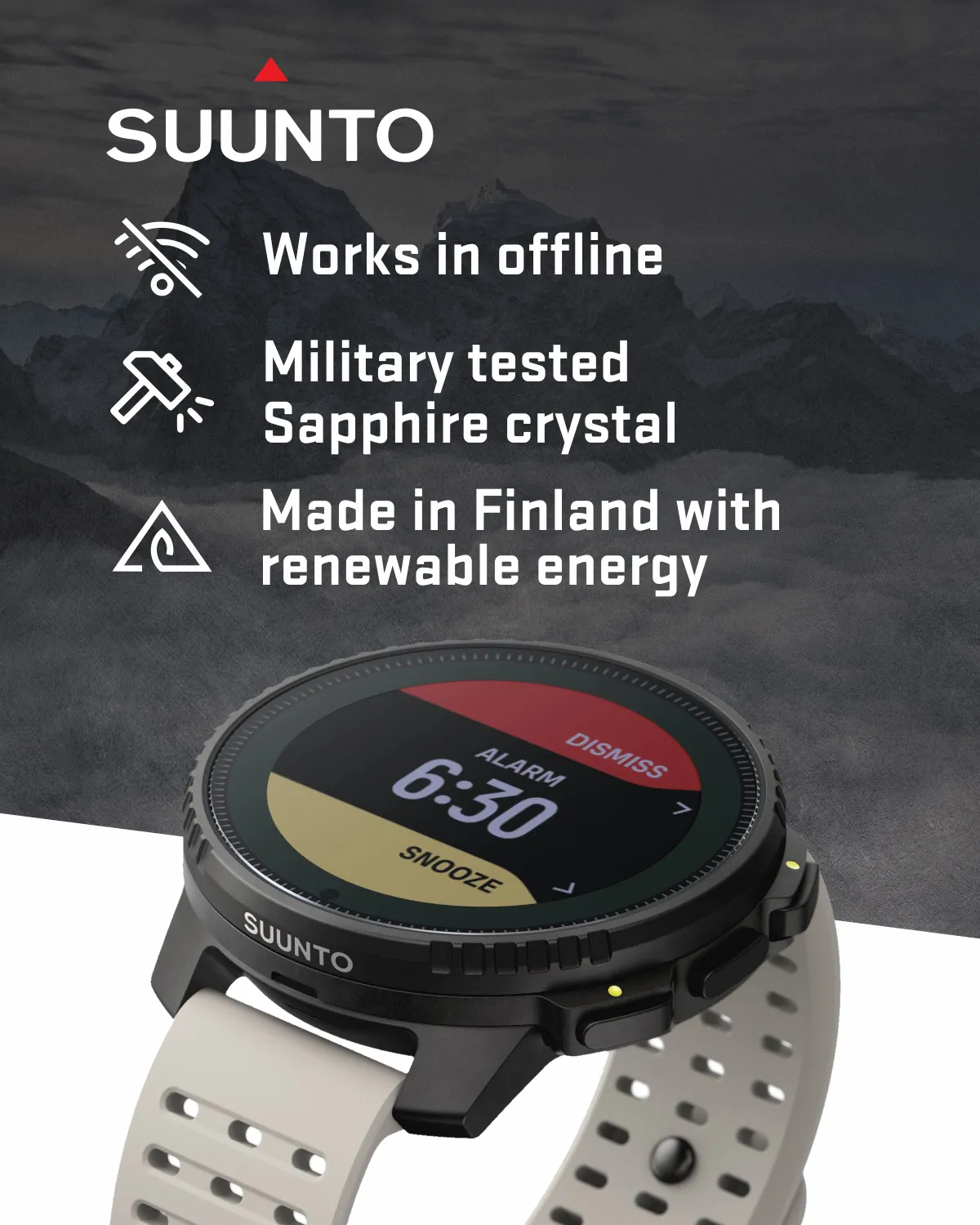 Suunto Vertical Adventure GPS Watch, All Black, Large Screen, Offline Maps with Wearable4U Power Bank SQ Bundle