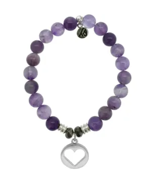 T. Jazelle Amethyst Heart Bracelet