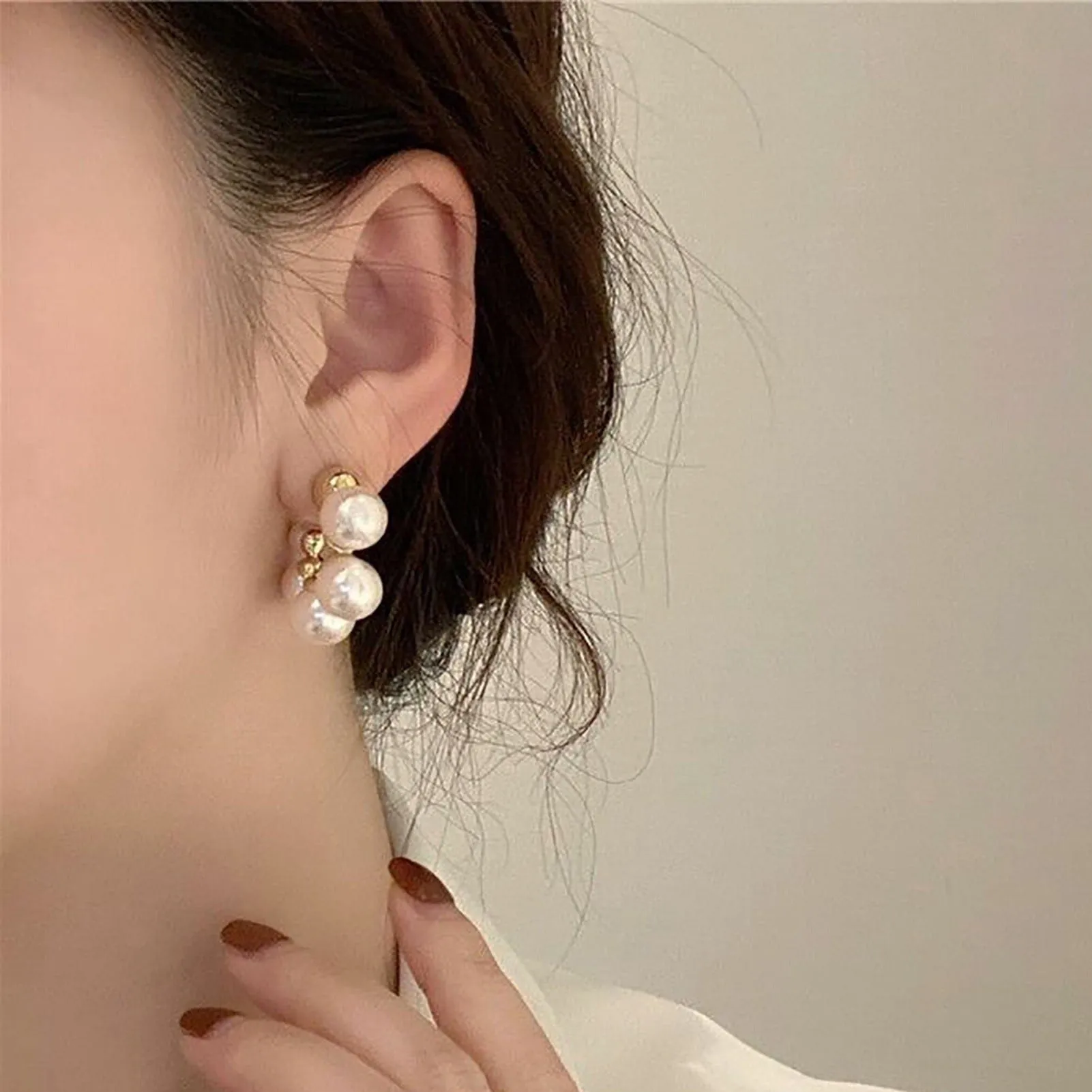 TE9990 Pearl Bubble Earrings