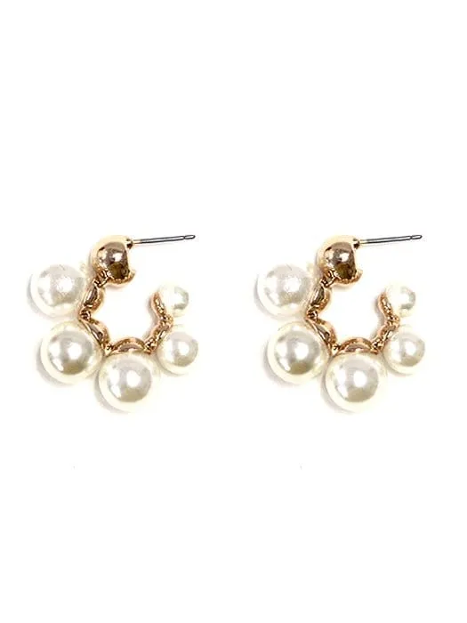 TE9990 Pearl Bubble Earrings