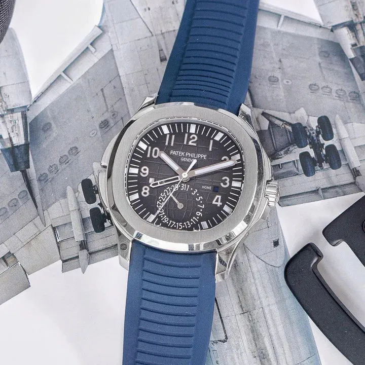 Tempomat -FKM Vulcanized Blue Rubber Strap for Patek Aquanaut