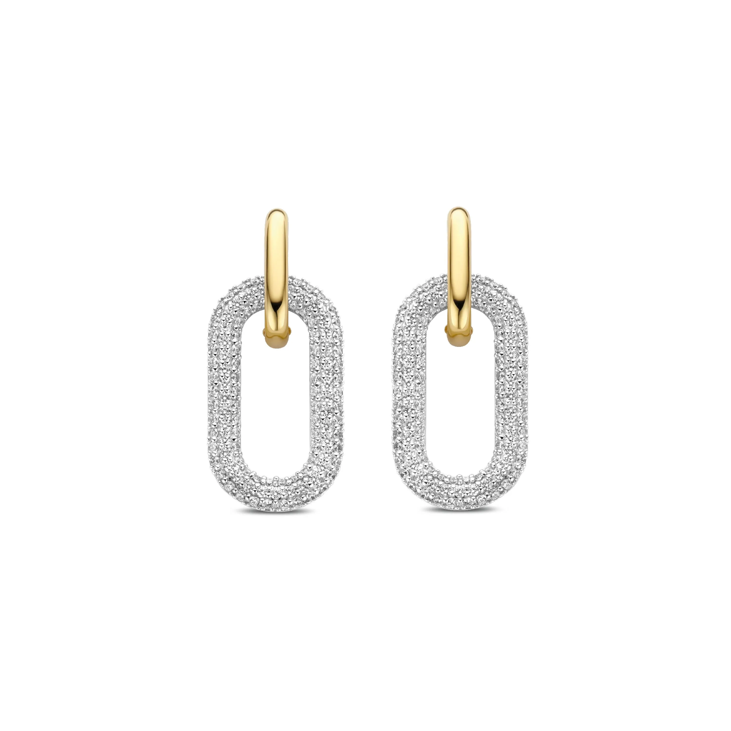 Ti Sento Milano Two-Tone Drop Earrings Gemstone Earrings 7844ZY