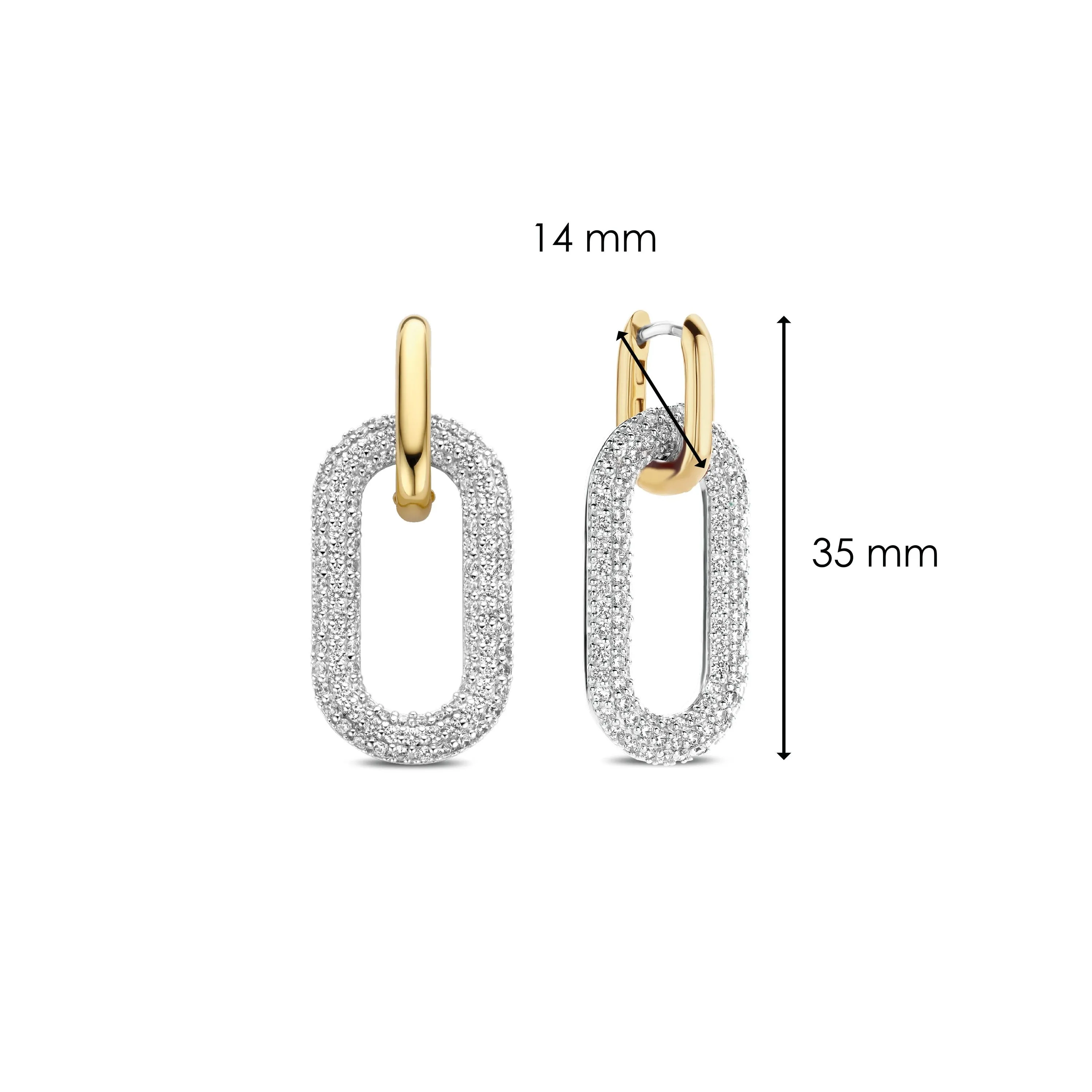 Ti Sento Milano Two-Tone Drop Earrings Gemstone Earrings 7844ZY