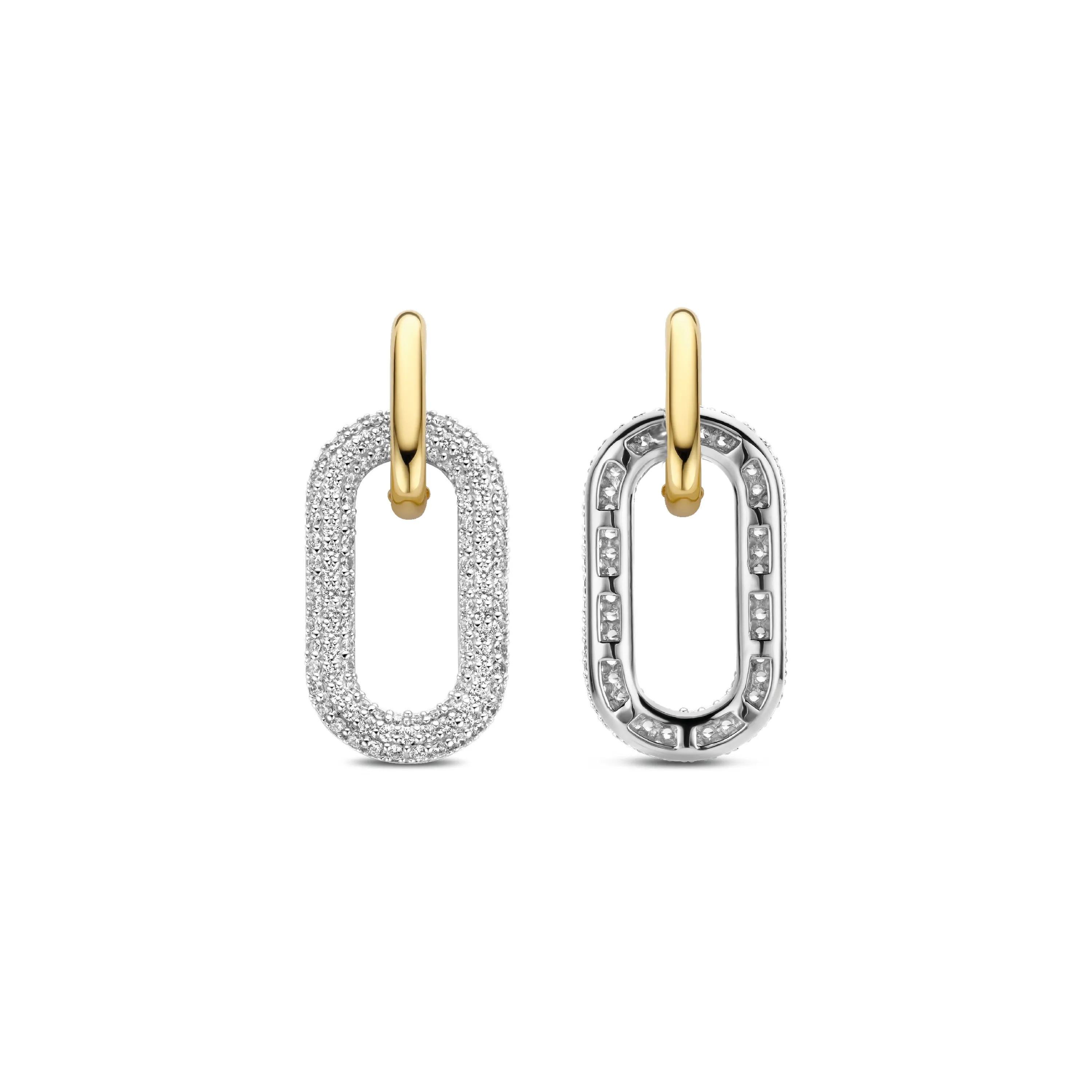 Ti Sento Milano Two-Tone Drop Earrings Gemstone Earrings 7844ZY