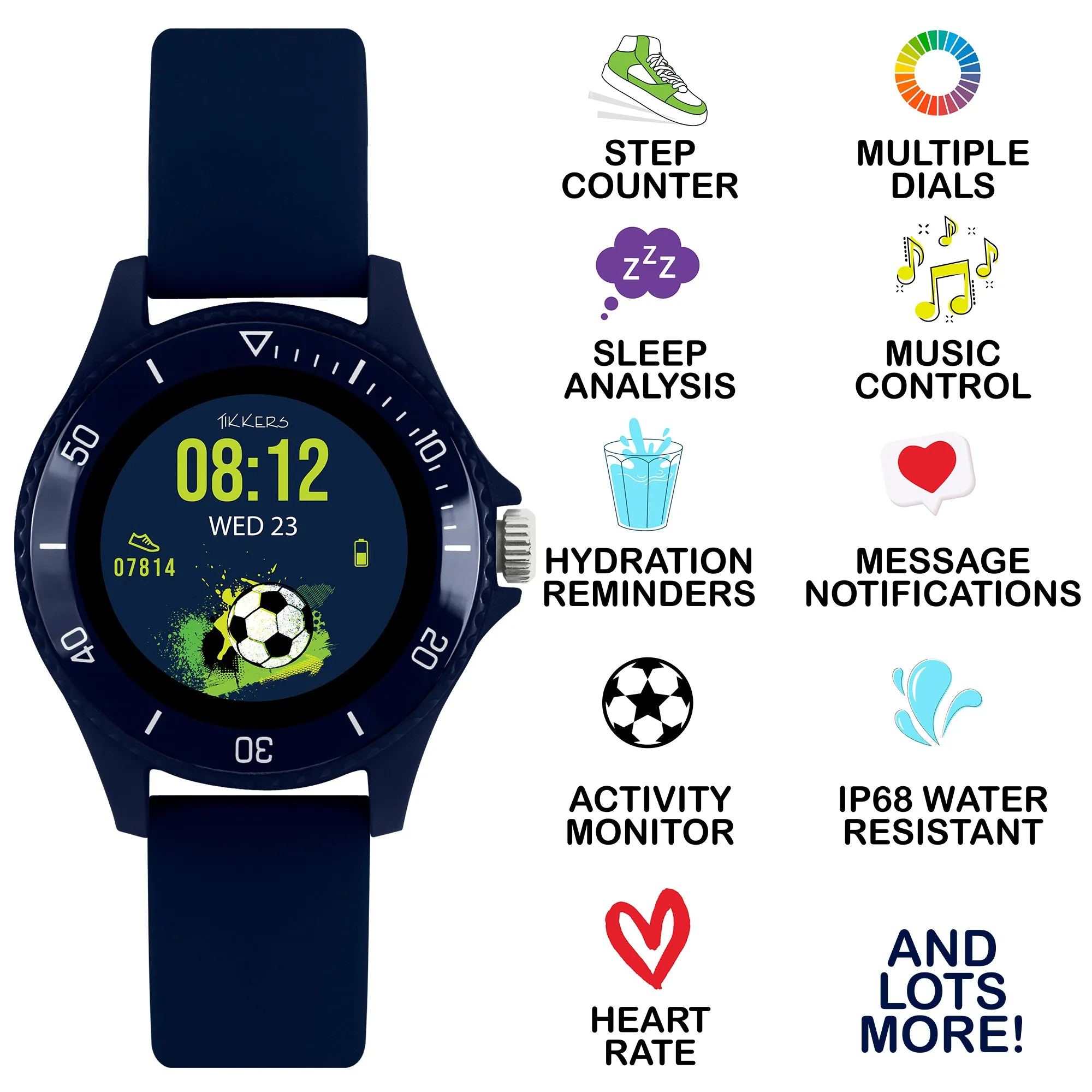 Tikkers Series 34 Navy Strap Smart Watch