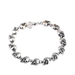 Titanium Steel Skull Bracelet for Men - Retro Punk Chain Jewelry Wholesale