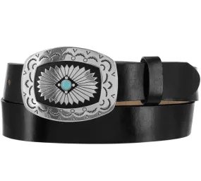 Tony Lama Women's The Santa Rosa Black Leather Belt C51283