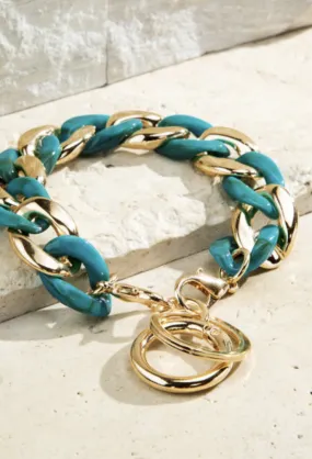 Turquoise Multi-Function Key Ring Bracelet