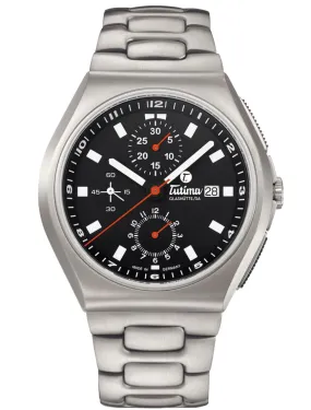 Tutima M2 Coastline Chronograph Titanium Bracelet Watch 6430-02