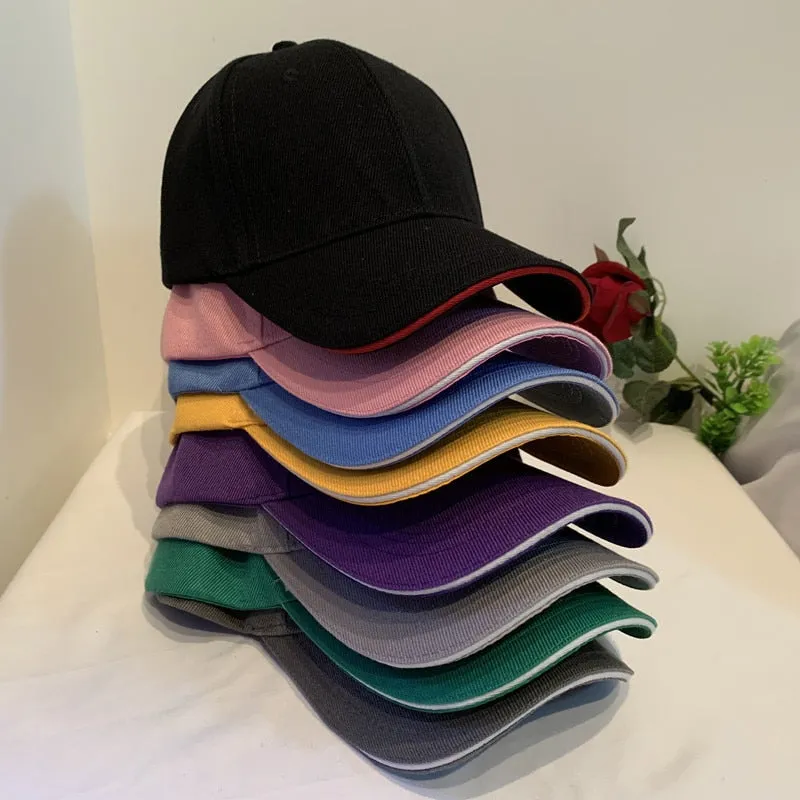 Unisex Cap Casual Acrylic Plain Baseball Cap Adjustable Hats For Women Men Hip Hop Cap Streetwear Dad Hat Wholesale