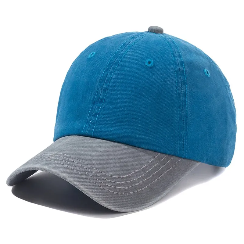 Unisex Cap Plain Color Washed Cotton Baseball Cap Men & Women Casual Adjustable Outdoor Trucker Snapback Hats Dropshipping