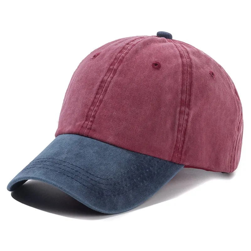 Unisex Cap Plain Color Washed Cotton Baseball Cap Men & Women Casual Adjustable Outdoor Trucker Snapback Hats Dropshipping