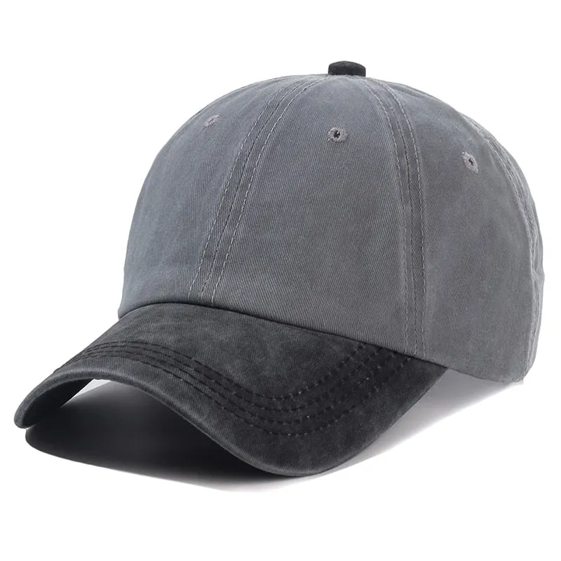 Unisex Cap Plain Color Washed Cotton Baseball Cap Men & Women Casual Adjustable Outdoor Trucker Snapback Hats Dropshipping