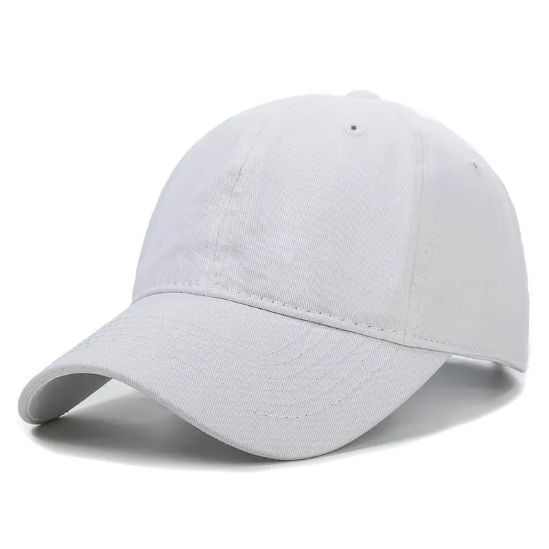 Unisex Cap Plain Color Washed Cotton Baseball Cap Men & Women Casual Adjustable Outdoor Trucker Snapback Hats Dropshipping