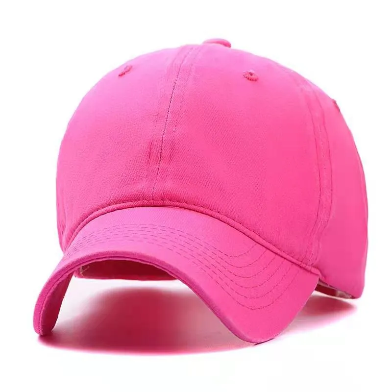 Unisex Cap Plain Color Washed Cotton Baseball Cap Men & Women Casual Adjustable Outdoor Trucker Snapback Hats Dropshipping