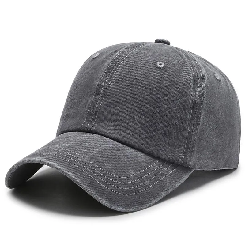 Unisex Cap Plain Color Washed Cotton Baseball Cap Men & Women Casual Adjustable Outdoor Trucker Snapback Hats Dropshipping