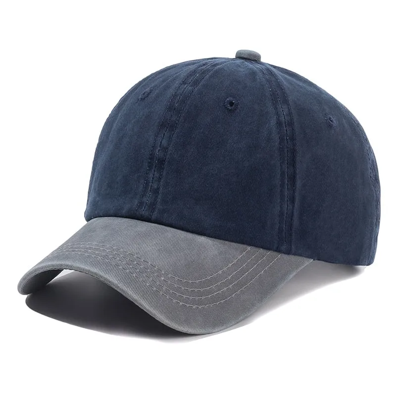 Unisex Cap Plain Color Washed Cotton Baseball Cap Men & Women Casual Adjustable Outdoor Trucker Snapback Hats Dropshipping